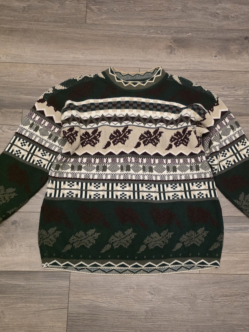 Vintage Forelli Moda Internazionale Fair Isle Knit 100% Acrylic Sweater XL